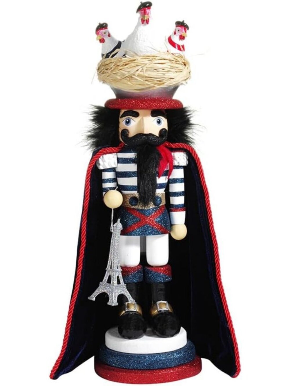 Colorful Nutcracker Figurine - 17.5" Tall Holiday Decor, Festive Home Accent